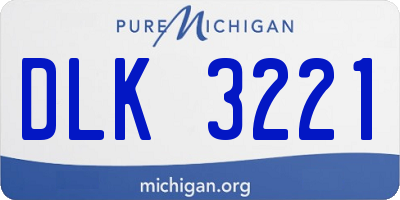MI license plate DLK3221