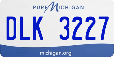 MI license plate DLK3227
