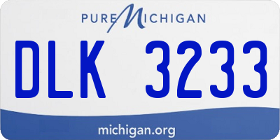 MI license plate DLK3233