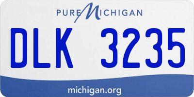 MI license plate DLK3235