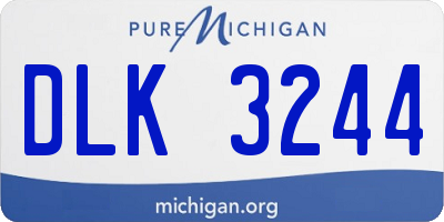 MI license plate DLK3244