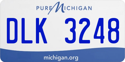 MI license plate DLK3248