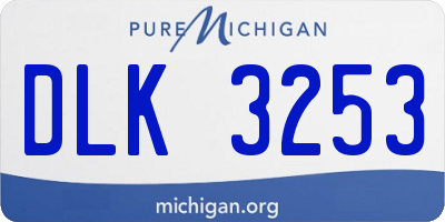 MI license plate DLK3253
