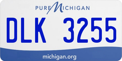 MI license plate DLK3255