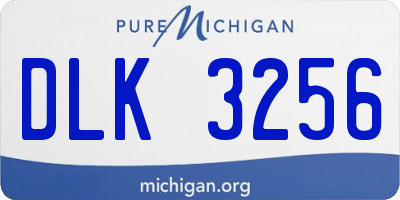 MI license plate DLK3256