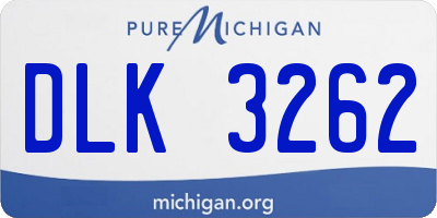 MI license plate DLK3262