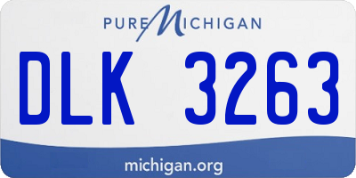 MI license plate DLK3263