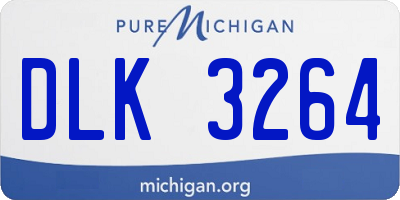 MI license plate DLK3264