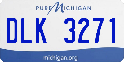 MI license plate DLK3271