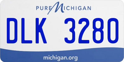 MI license plate DLK3280