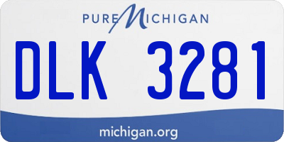 MI license plate DLK3281