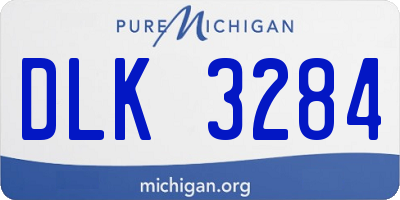 MI license plate DLK3284