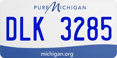 MI license plate DLK3285
