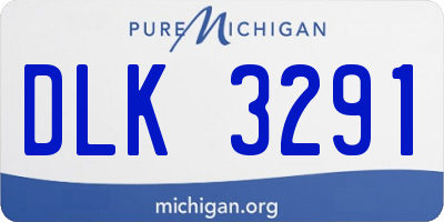 MI license plate DLK3291