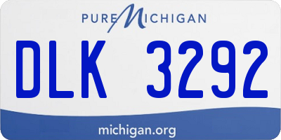 MI license plate DLK3292