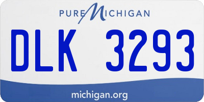 MI license plate DLK3293