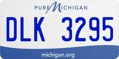 MI license plate DLK3295