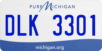 MI license plate DLK3301