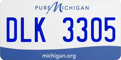 MI license plate DLK3305