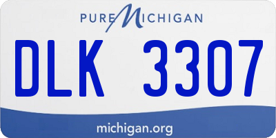 MI license plate DLK3307