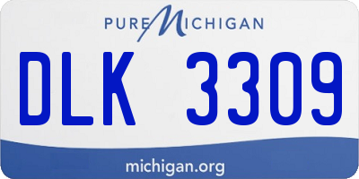 MI license plate DLK3309
