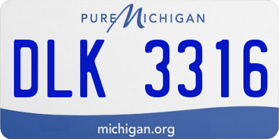 MI license plate DLK3316