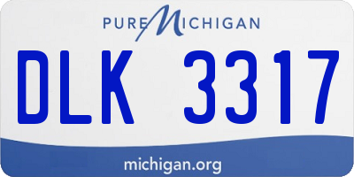 MI license plate DLK3317