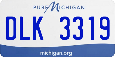 MI license plate DLK3319