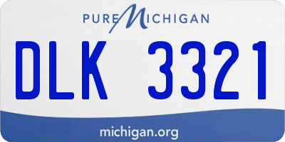 MI license plate DLK3321