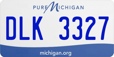 MI license plate DLK3327