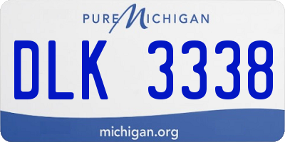 MI license plate DLK3338