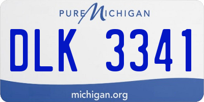 MI license plate DLK3341