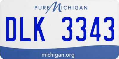 MI license plate DLK3343