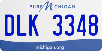 MI license plate DLK3348