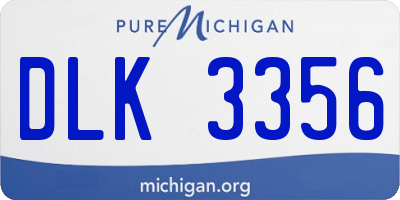 MI license plate DLK3356