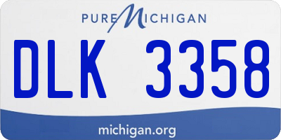 MI license plate DLK3358