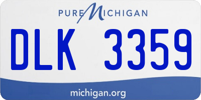 MI license plate DLK3359