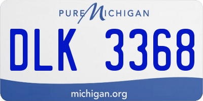 MI license plate DLK3368