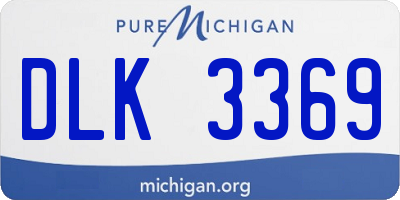 MI license plate DLK3369