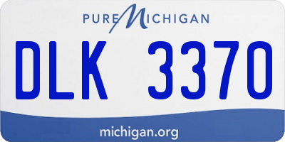 MI license plate DLK3370