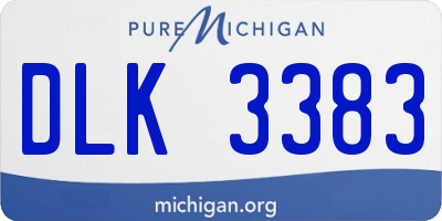 MI license plate DLK3383