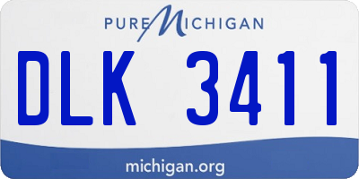 MI license plate DLK3411