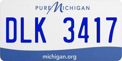 MI license plate DLK3417