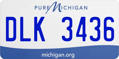 MI license plate DLK3436