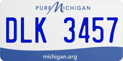 MI license plate DLK3457