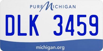 MI license plate DLK3459