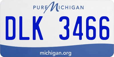 MI license plate DLK3466