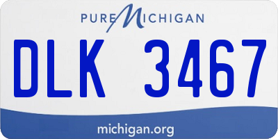 MI license plate DLK3467