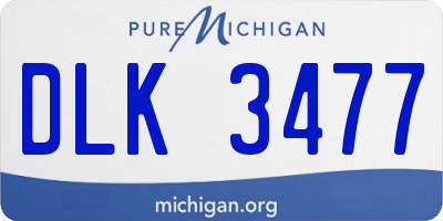 MI license plate DLK3477