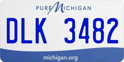 MI license plate DLK3482